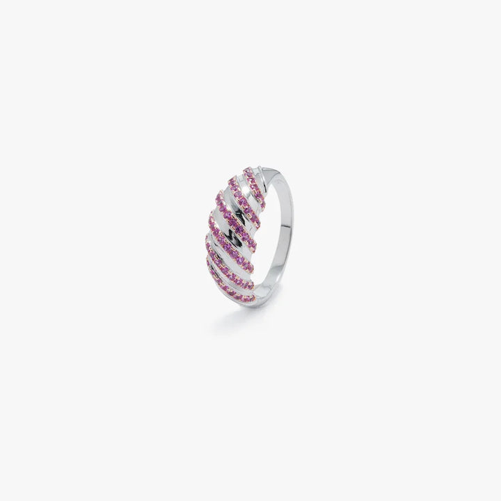 Rosé Swirl Ring in 925 Sterling Silver - BE FRUITFUL