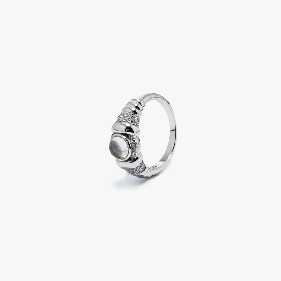 Lune Blanc Rêverie Ring in 925 Sterling Silver - BE FRUITFUL