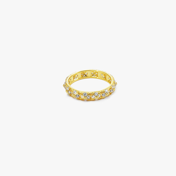Rhomboid Grid Ring in 925 Sterling Silver - BE FRUITFUL