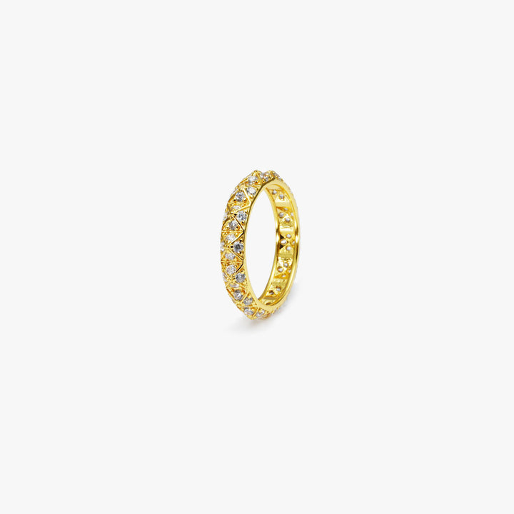 Rhomboid Grid Ring in 925 Sterling Silver - BE FRUITFUL