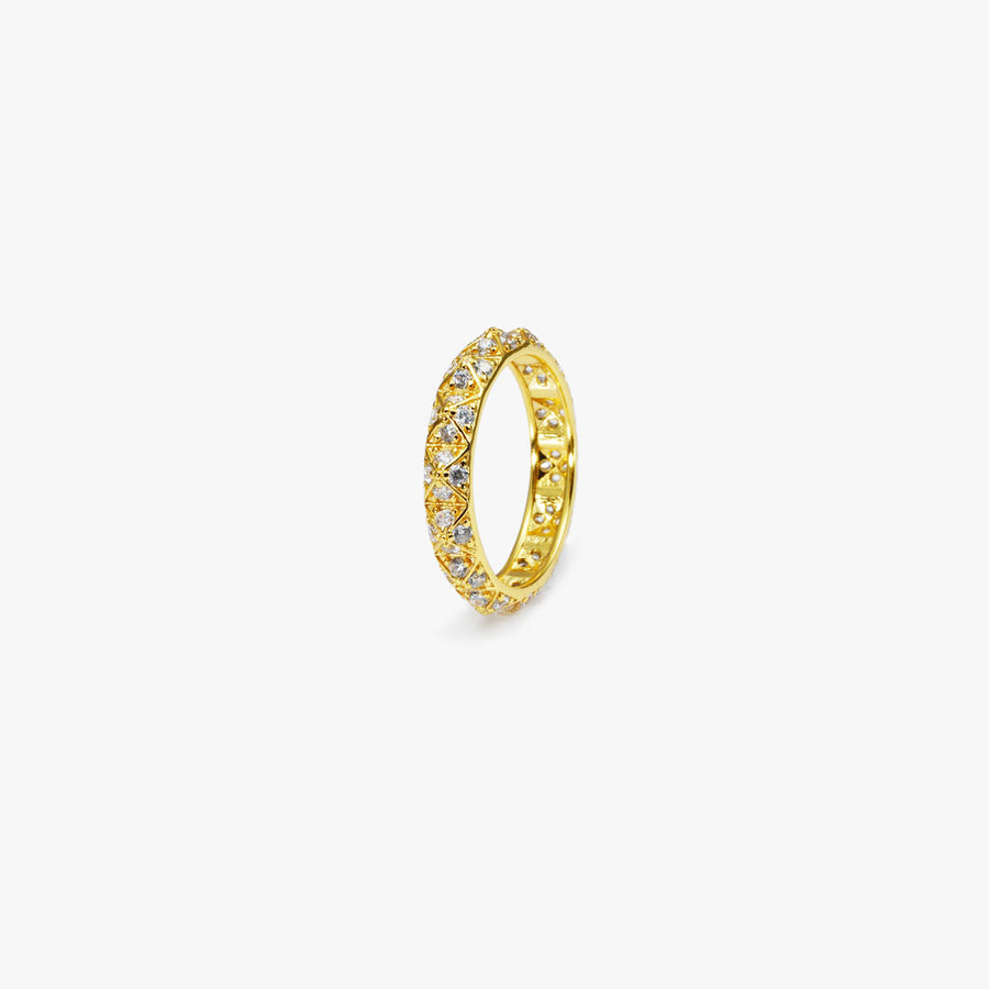 Rhomboid Grid Ring in 925 Sterling Silver - BE FRUITFUL