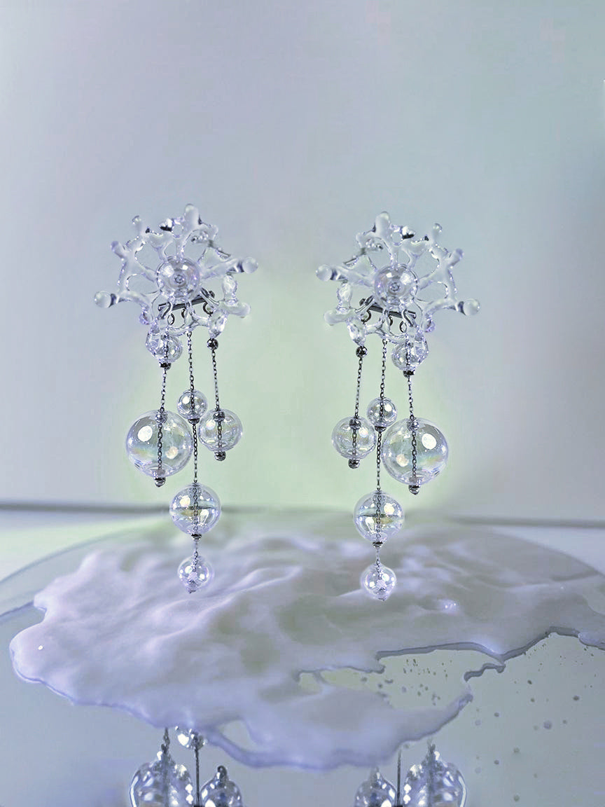 Asymmetrical Glass Bubble Stud Earrings 1 - be fruitful