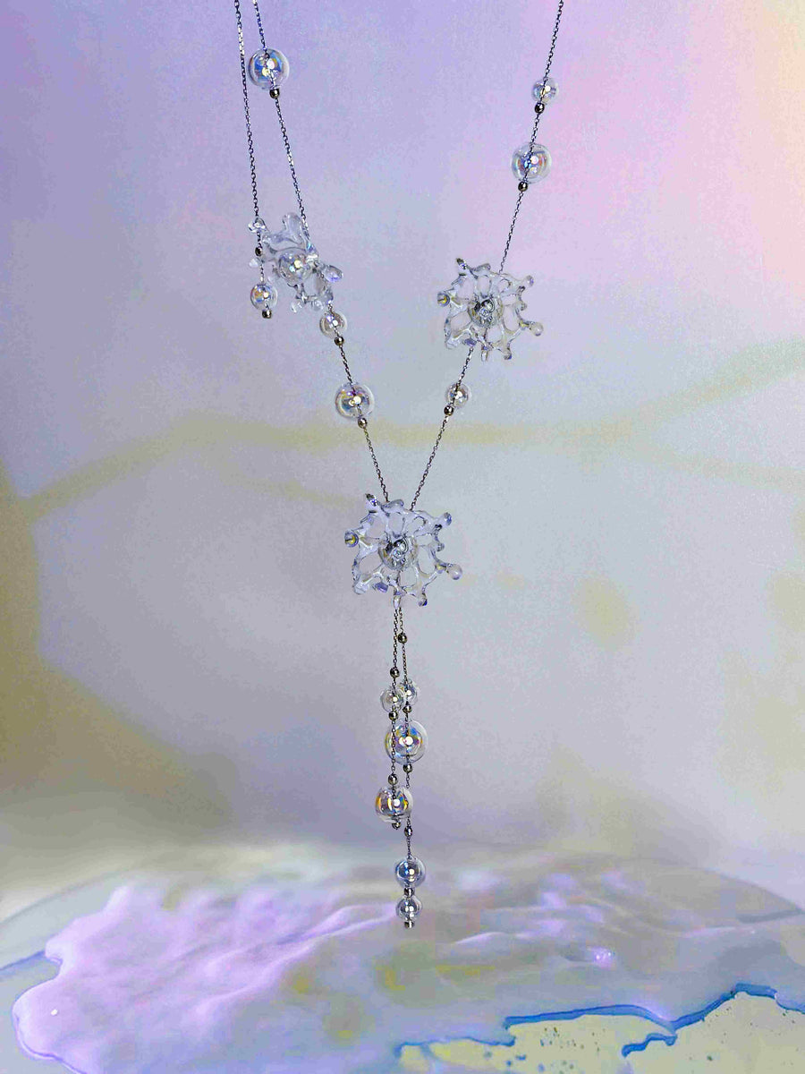 Crystal Splash Resin Necklace 1 - be fruitful