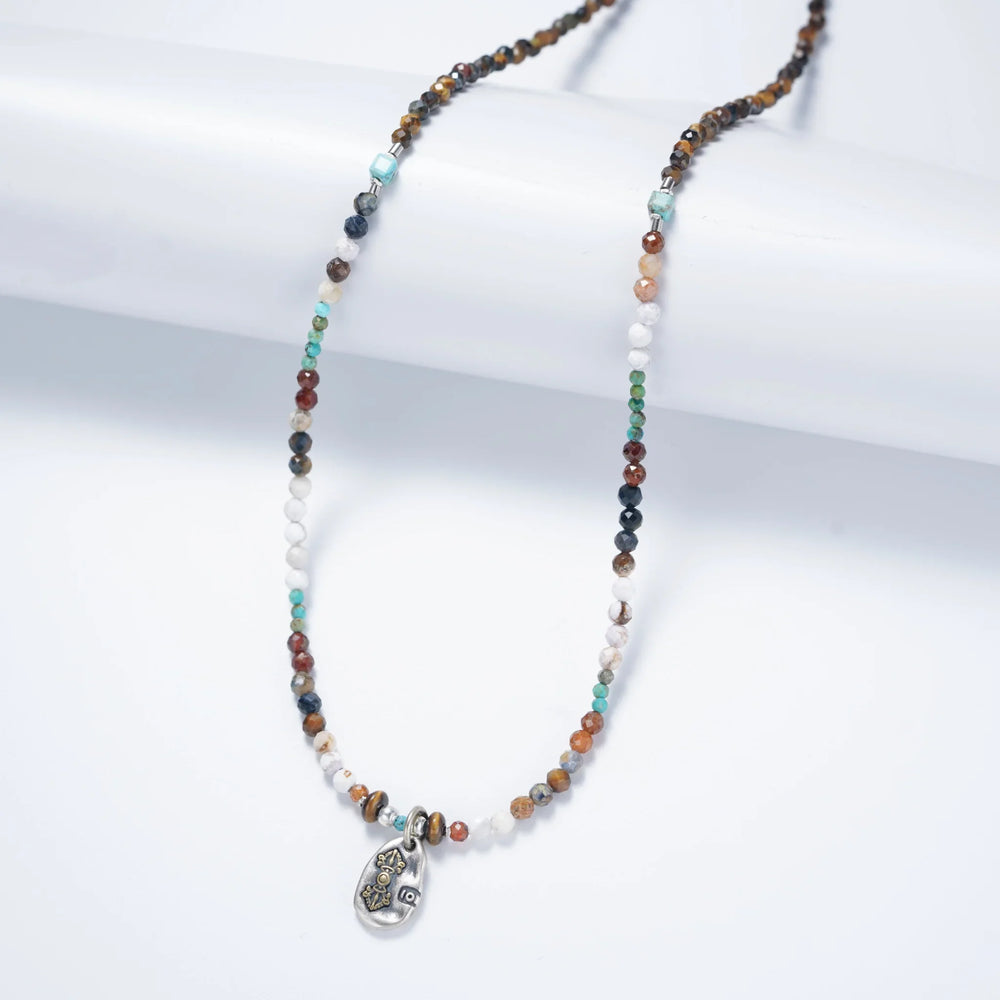 Handmade Beaded Necklace in 925 Sterling Silver - BE FRUITFUL