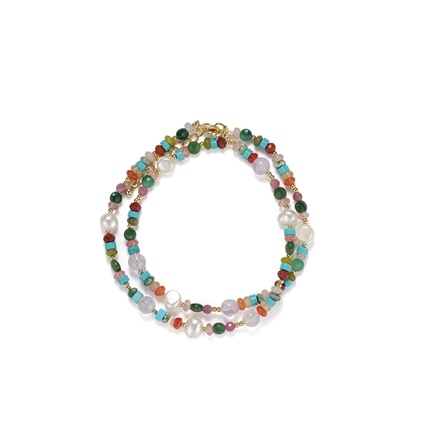 Arco-baleno Handmade Beaded Necklace in 925 Sterling Silver - BE FRUITFUL