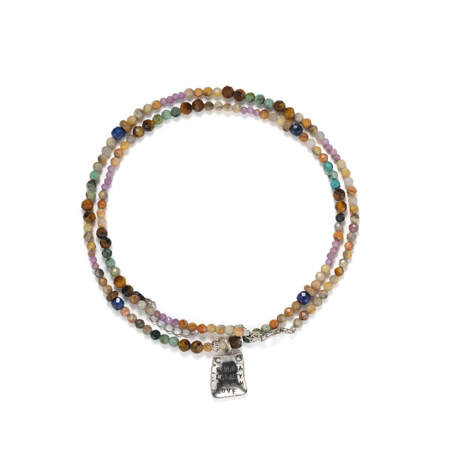 Multi Beaded Necklace in 925 Sterling Silver - BE FRUITFUL