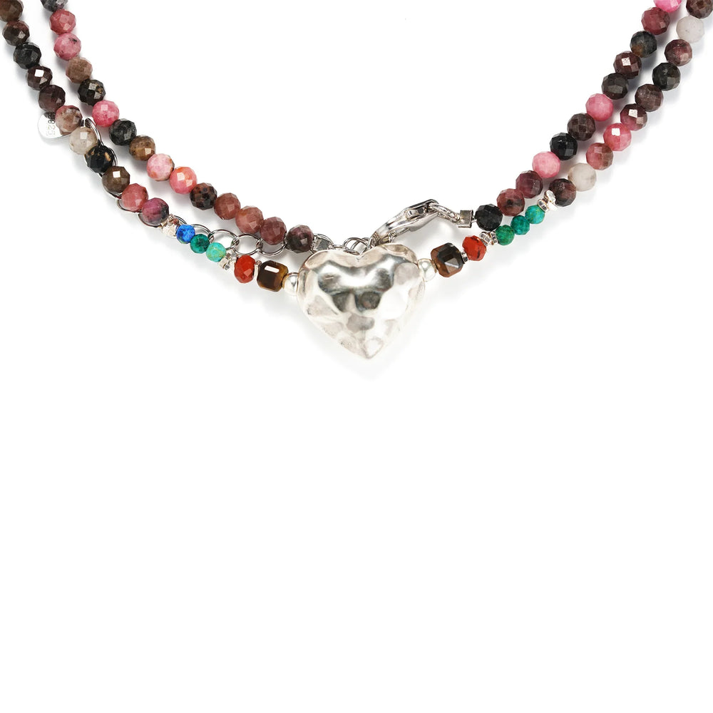Multi beaded Necklace in 925 Sterling Silver - BE FRUITFUL