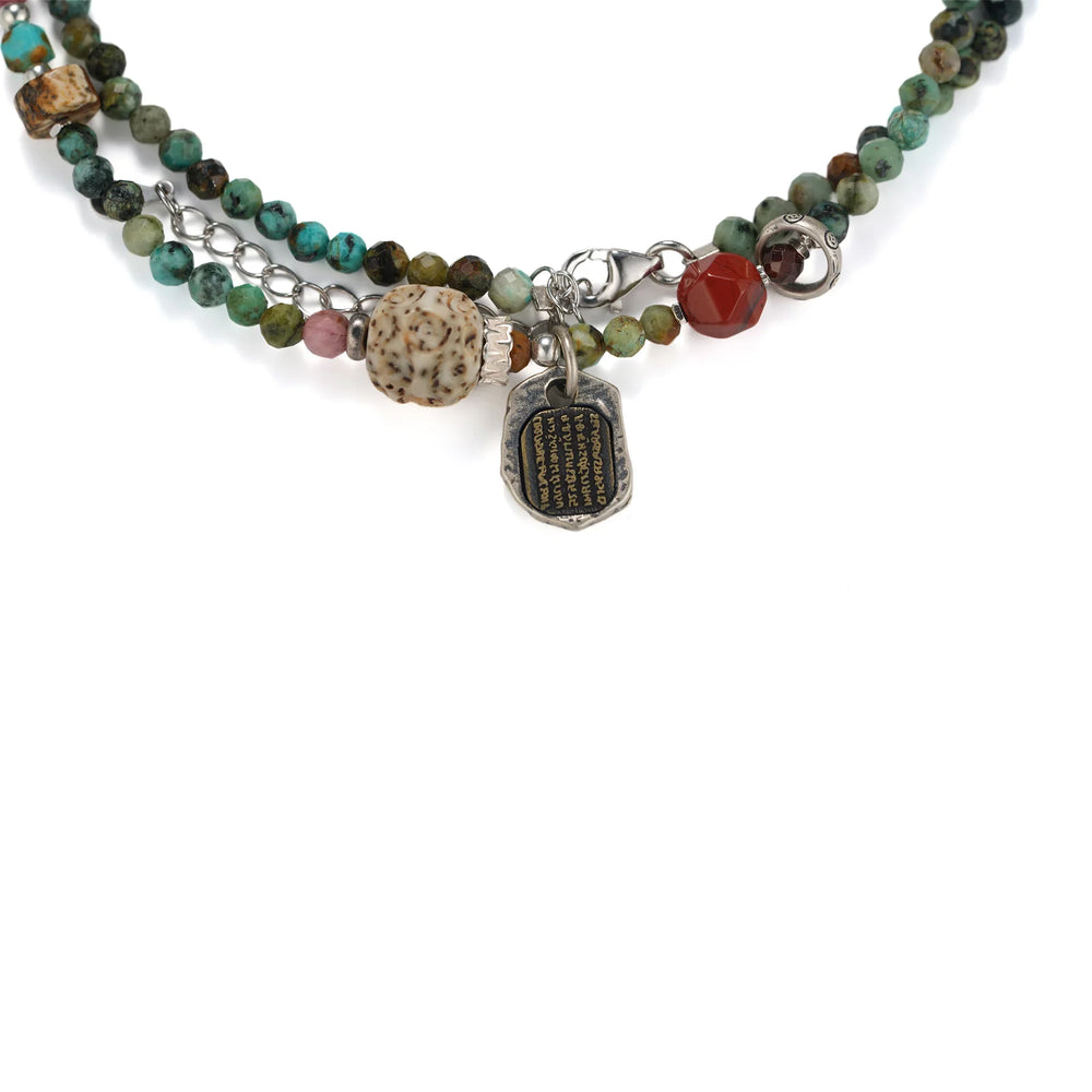 Handmade Multi-Gems Necklace in 925 Sterling Silver - BE FRUITFUL