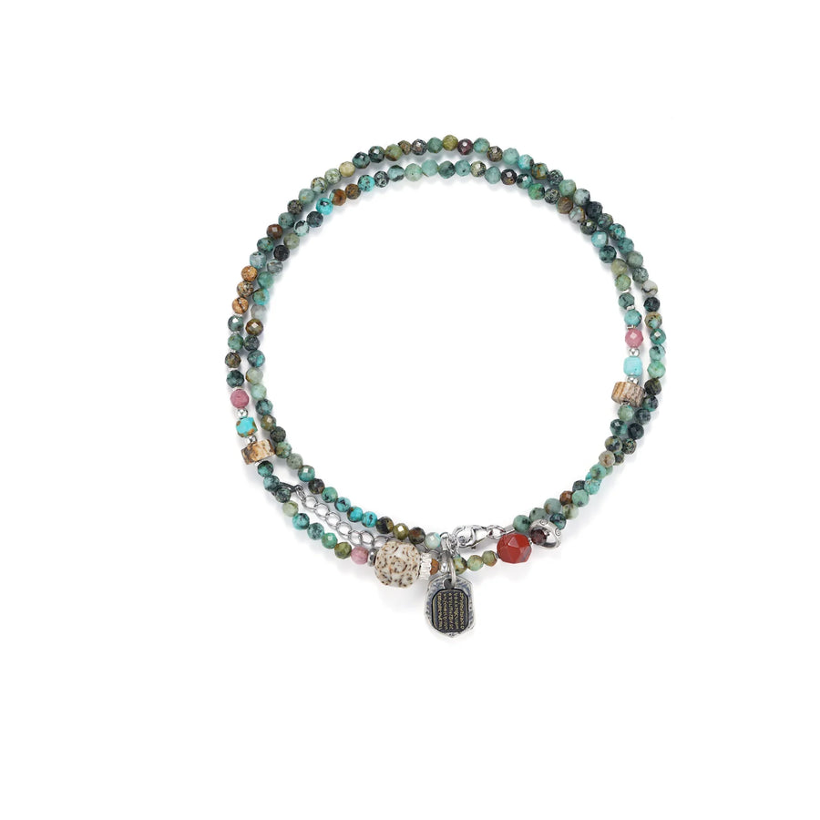 Handmade Multi-Gems Necklace in 925 Sterling Silver - BE FRUITFUL