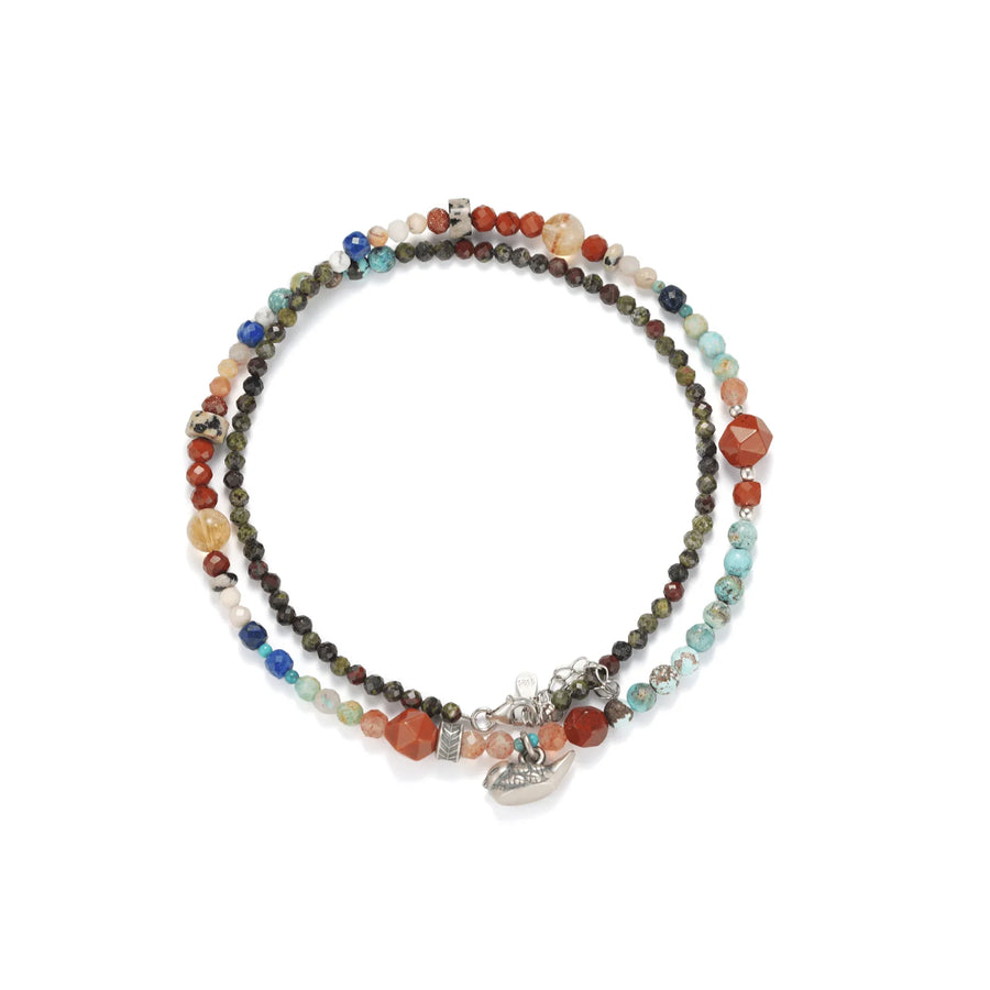 Fincha Beaded Necklace in 925 Sterling Silver - BE FRUITFUL