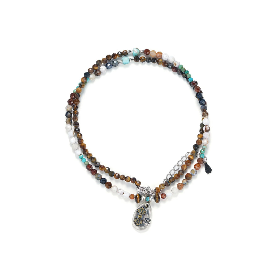 Handmade Beaded Necklace in 925 Sterling Silver - BE FRUITFUL