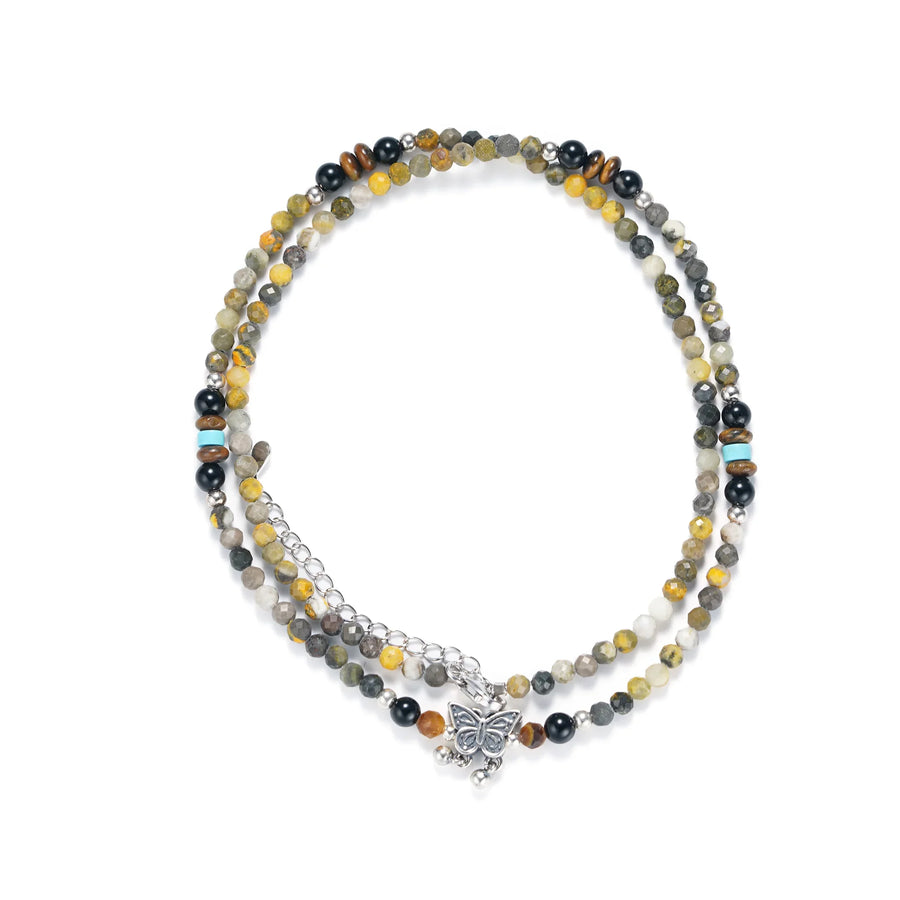 Ftura Pendant Beaded Necklace in 925 Sterling Silver - BE FRUITFUL
