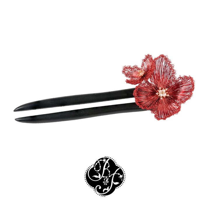 Handmade Copper Wood U Hair Pin