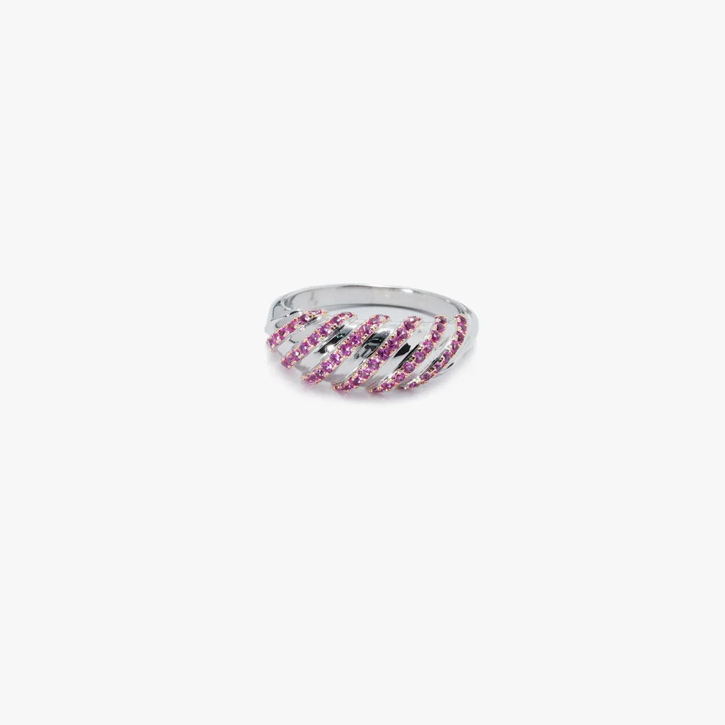 Rosé Swirl Ring in 925 Sterling Silver - BE FRUITFUL