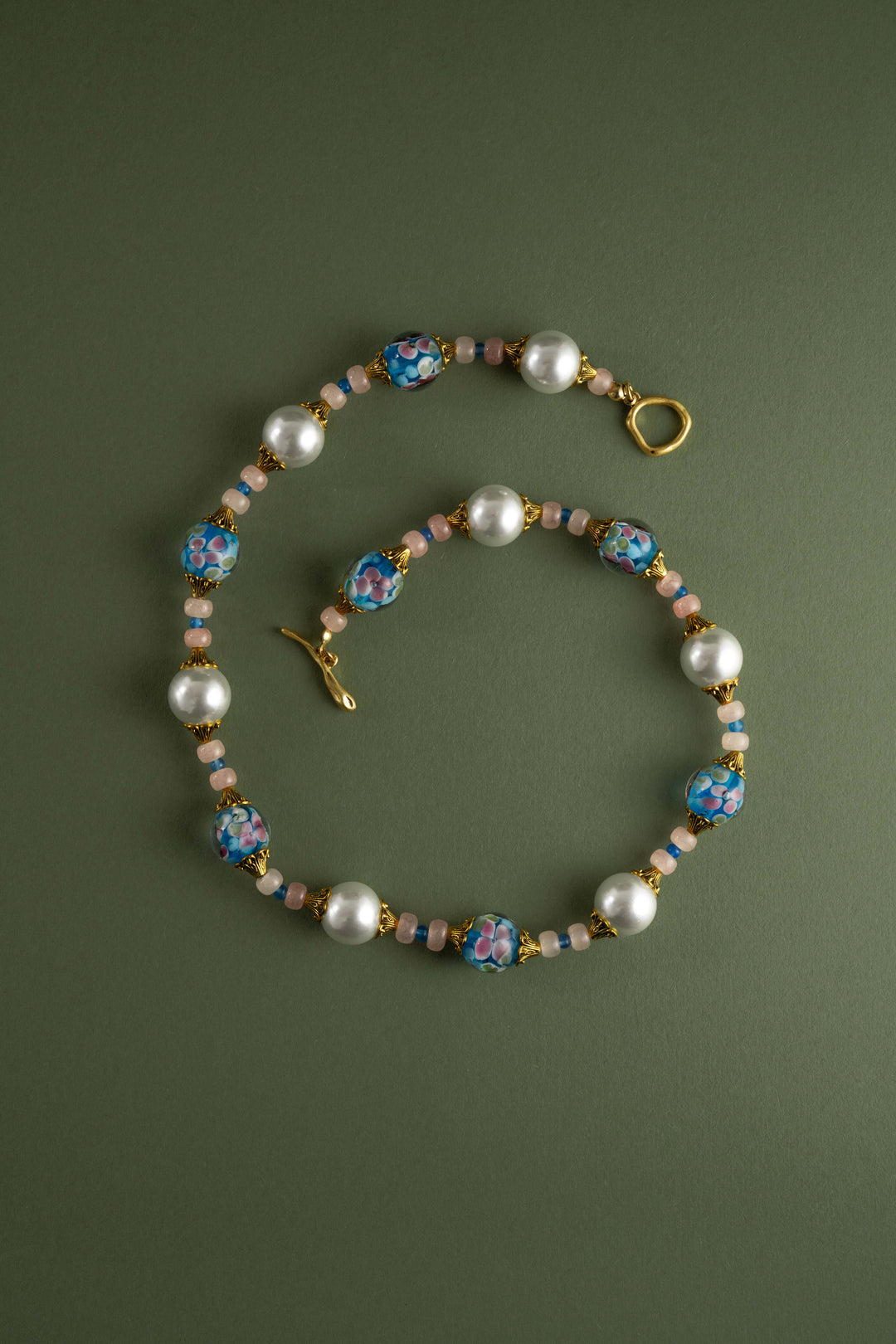 Artisan Floral Liu Li & Pearl Necklace