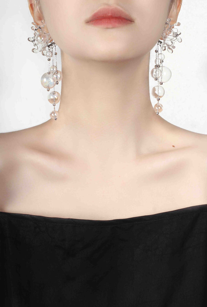 Asymmetrical Glass Bubble Stud Earrings 2 - be fruitful