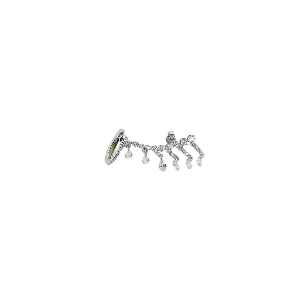 Boucles d'oreilles en argent sterling 925, motif vigne dorée