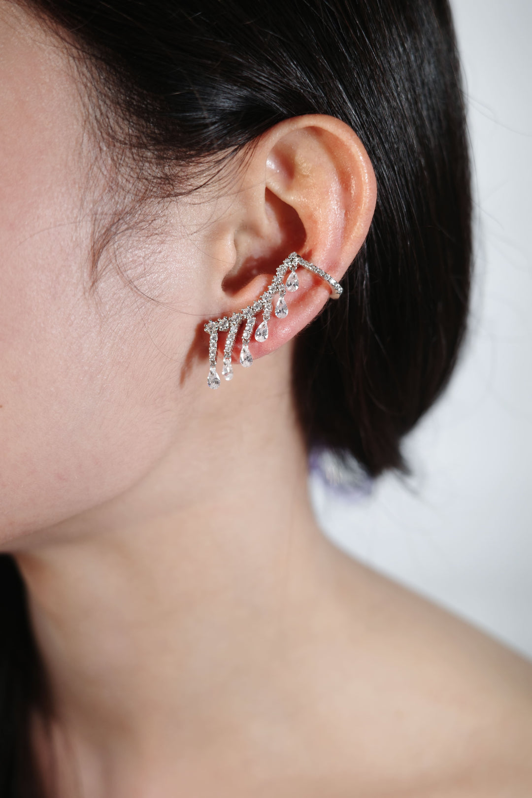 Boucles d'oreilles en argent sterling 925, motif vigne dorée