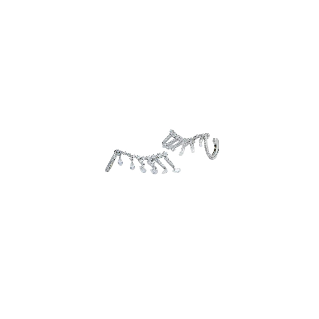 Boucles d'oreilles en argent sterling 925, motif vigne dorée