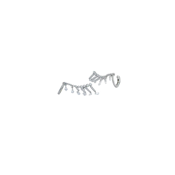 Boucles d'oreilles en argent sterling 925, motif vigne dorée