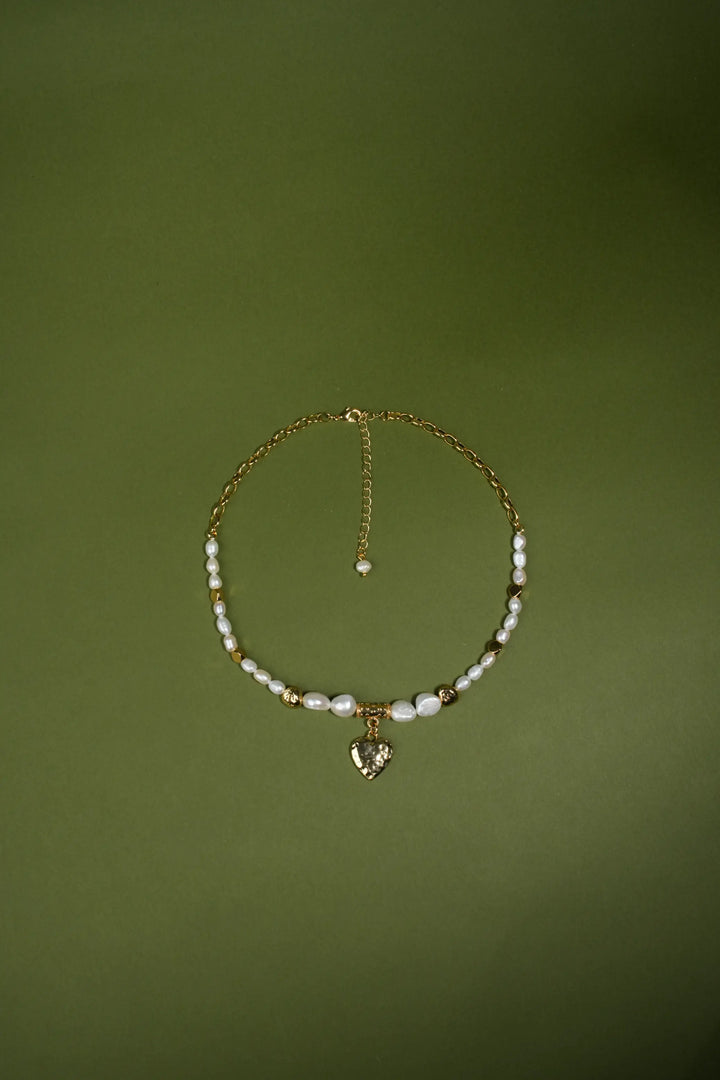 Melted Relic · Crushed Heart & Pearl Neclace