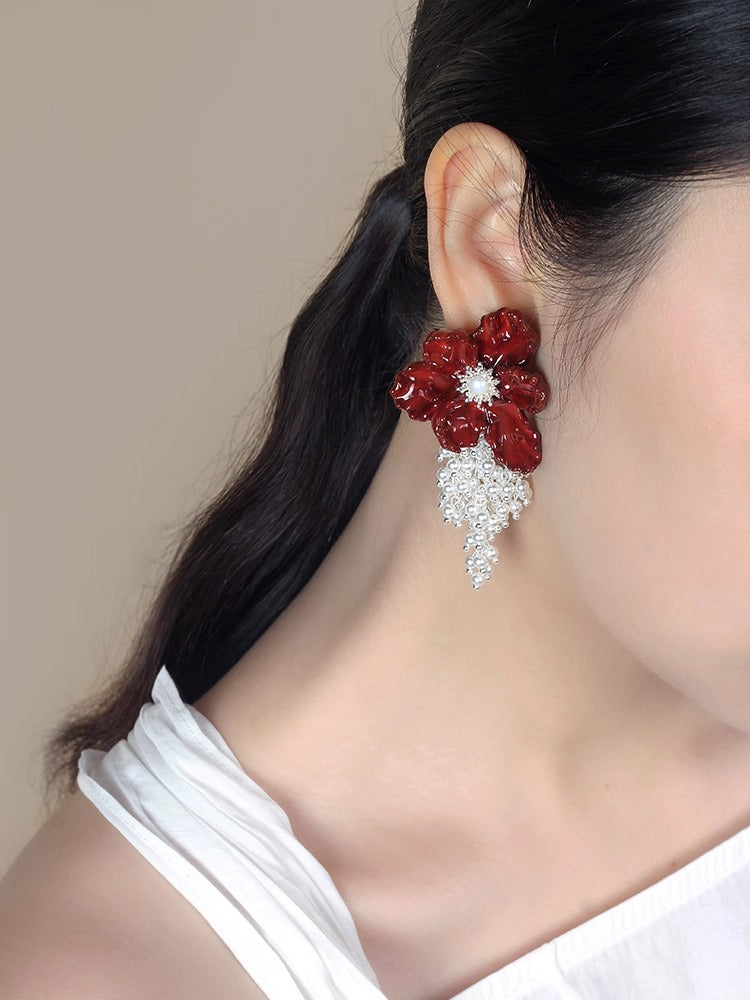 Blooming lris Flower Earring