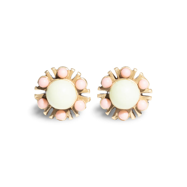 Blush Sunflower Stud Earring