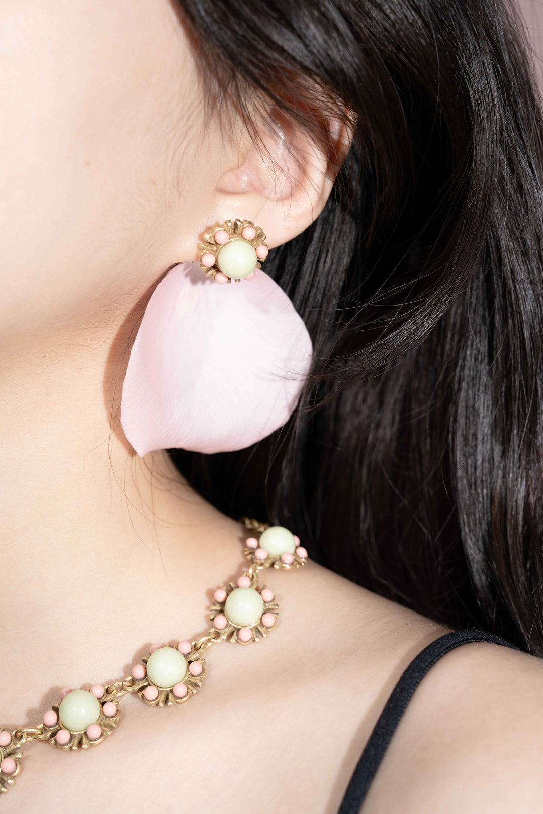 Blush Sunflower Stud Earring