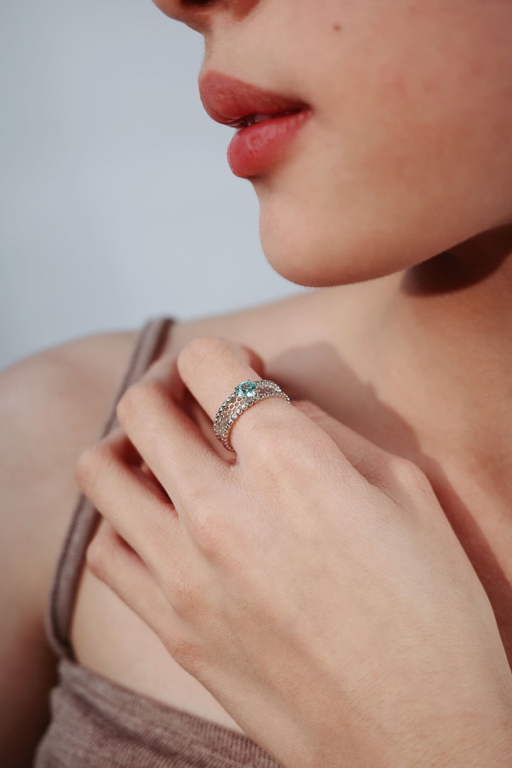 Cerulean Haven Ring in 925 Sterling Silver