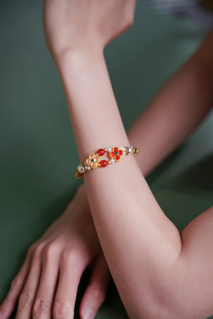 Crimson Bloom Liu Li Bracelet