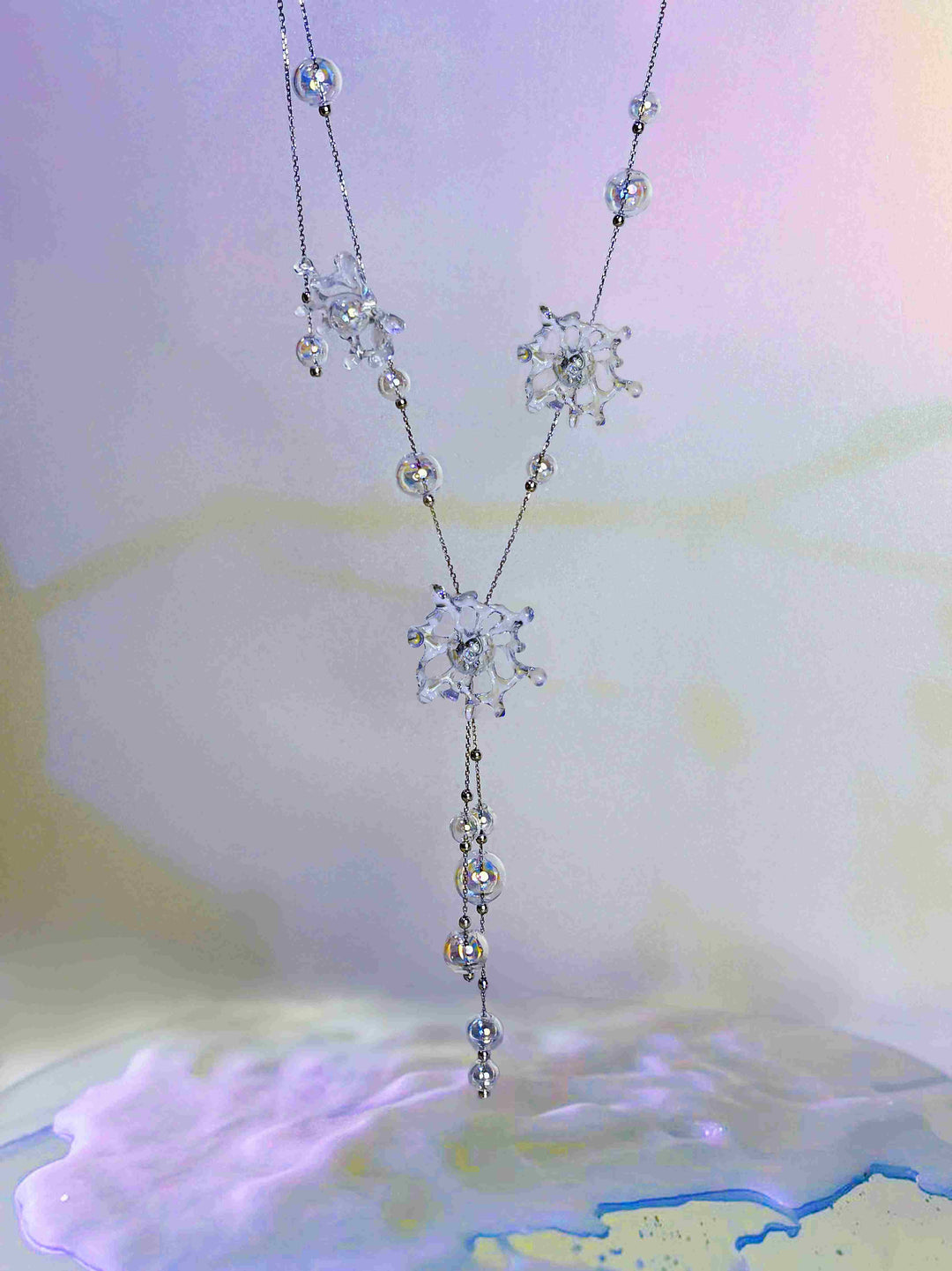 Crystal Splash Resin Necklace 1 - be fruitful