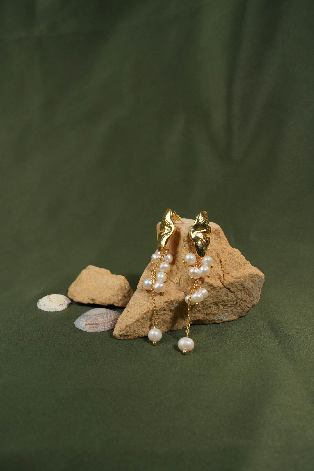 Melted Relic · Molten Pearl Dangle Earrings