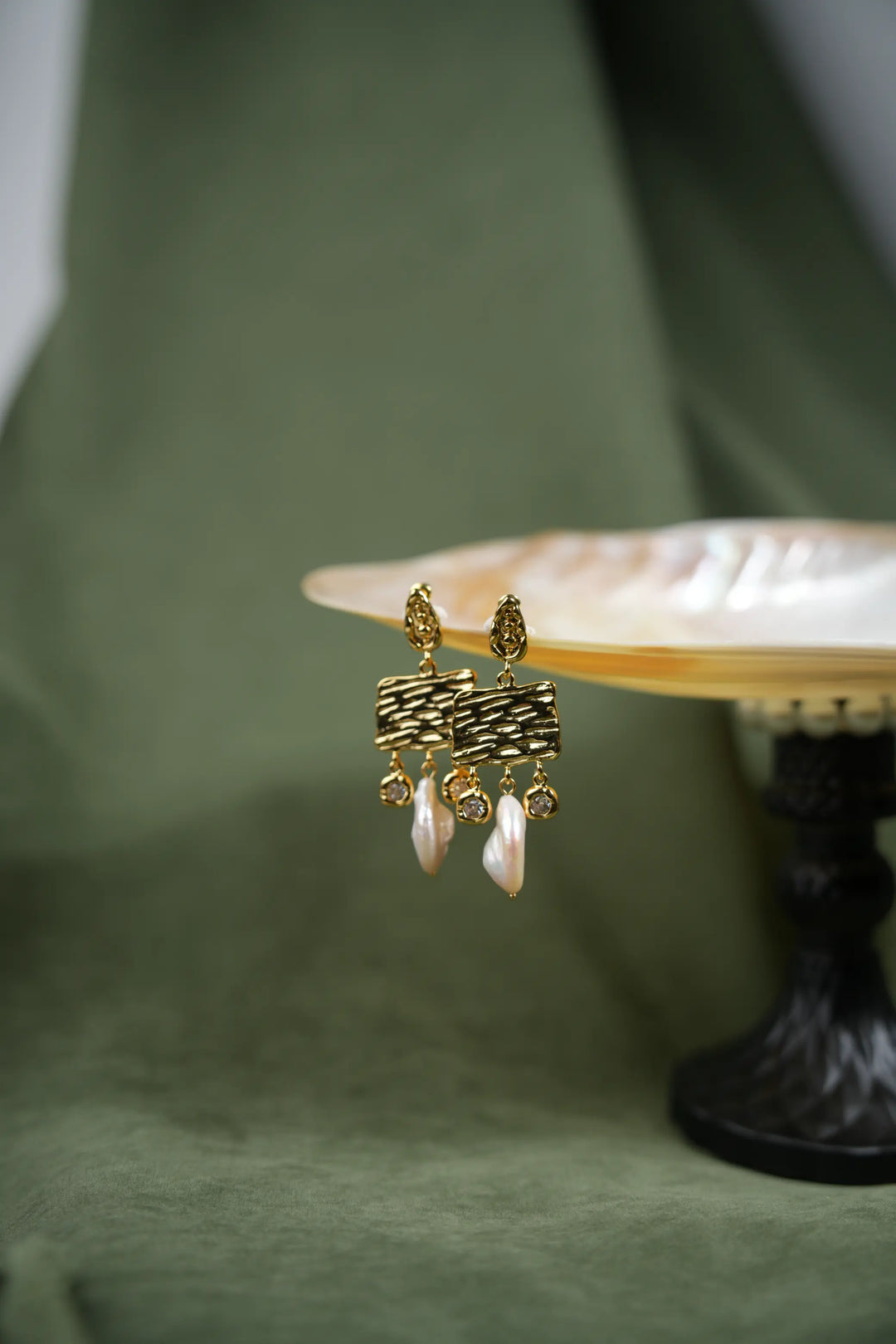 Melted Relic · Baroque Pearl Drop Earrings