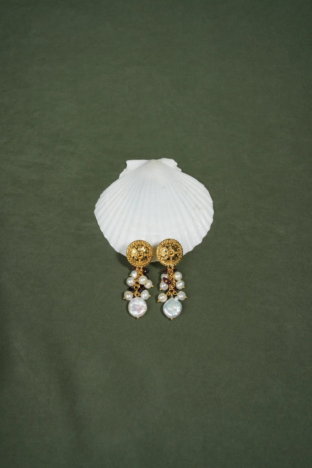 Melted Relic · Coin Pearl Drop Earrings