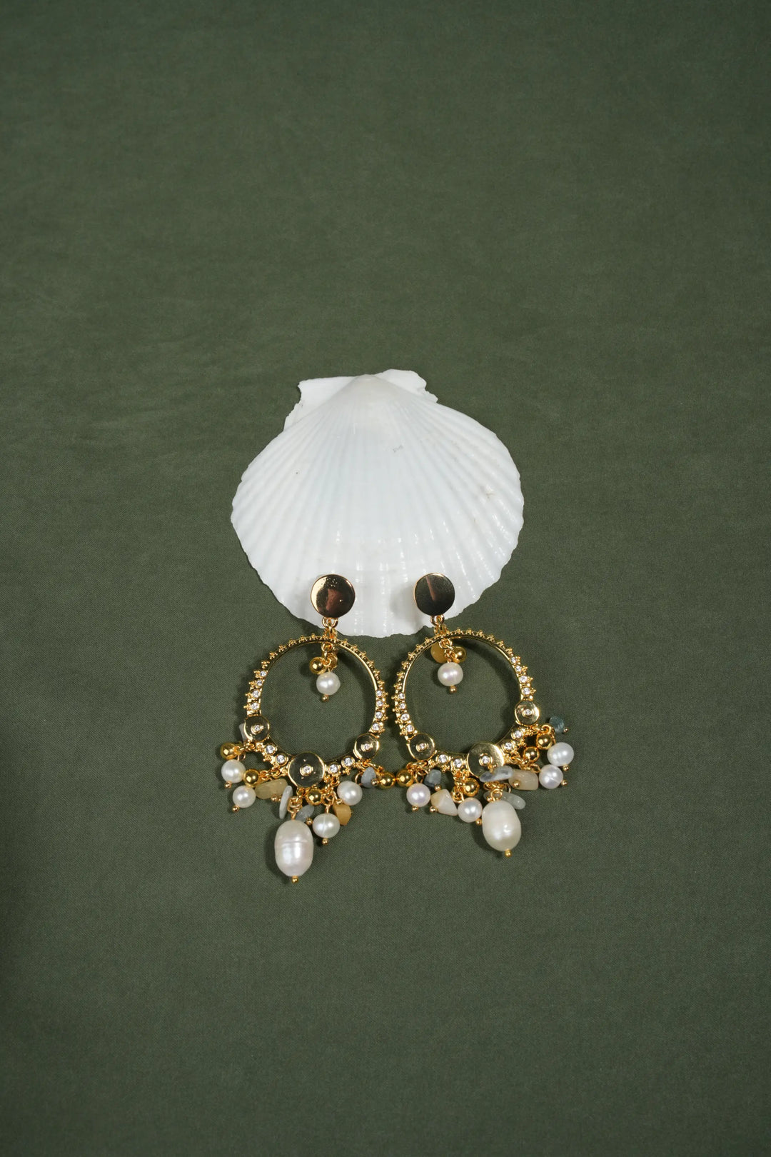 Melted Relic · Baroque Charm Hoops Earrings