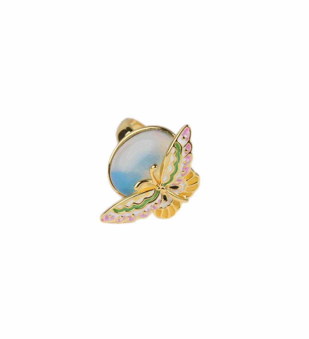 Chō Still · Moonstone Enamel Open Ring