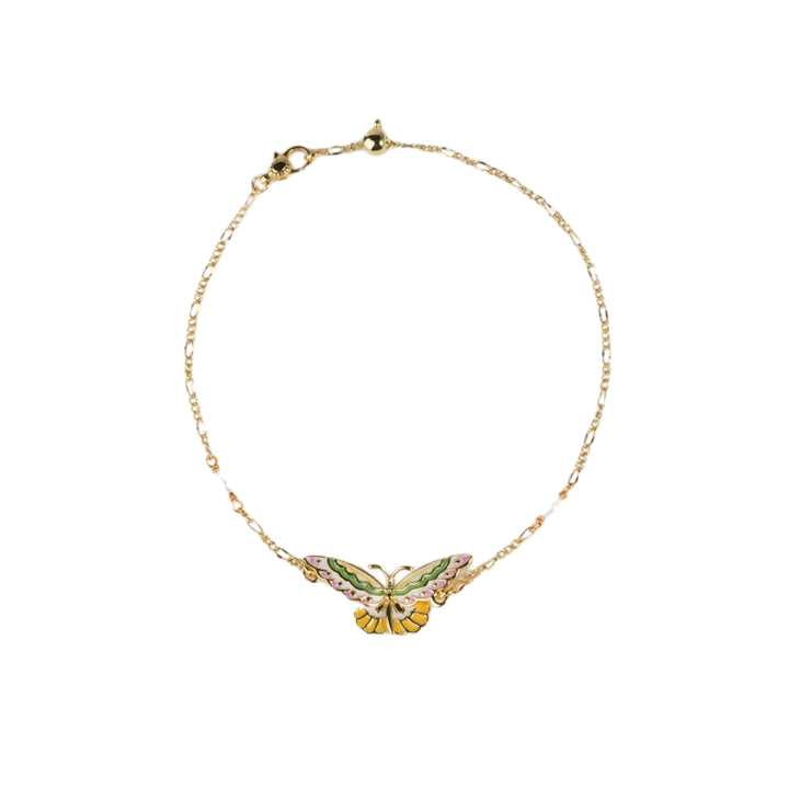 Chō Still · Enamel Butterfly Pearl Bracelet