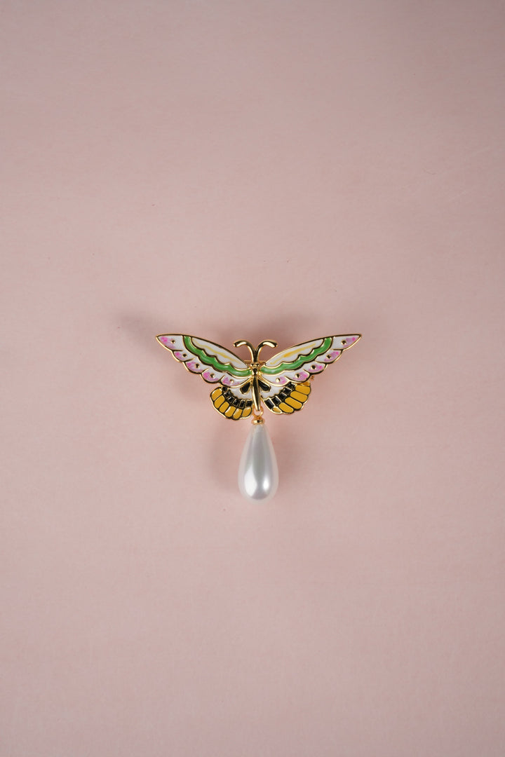 Chō Still · Enamel Butterfly Brooch