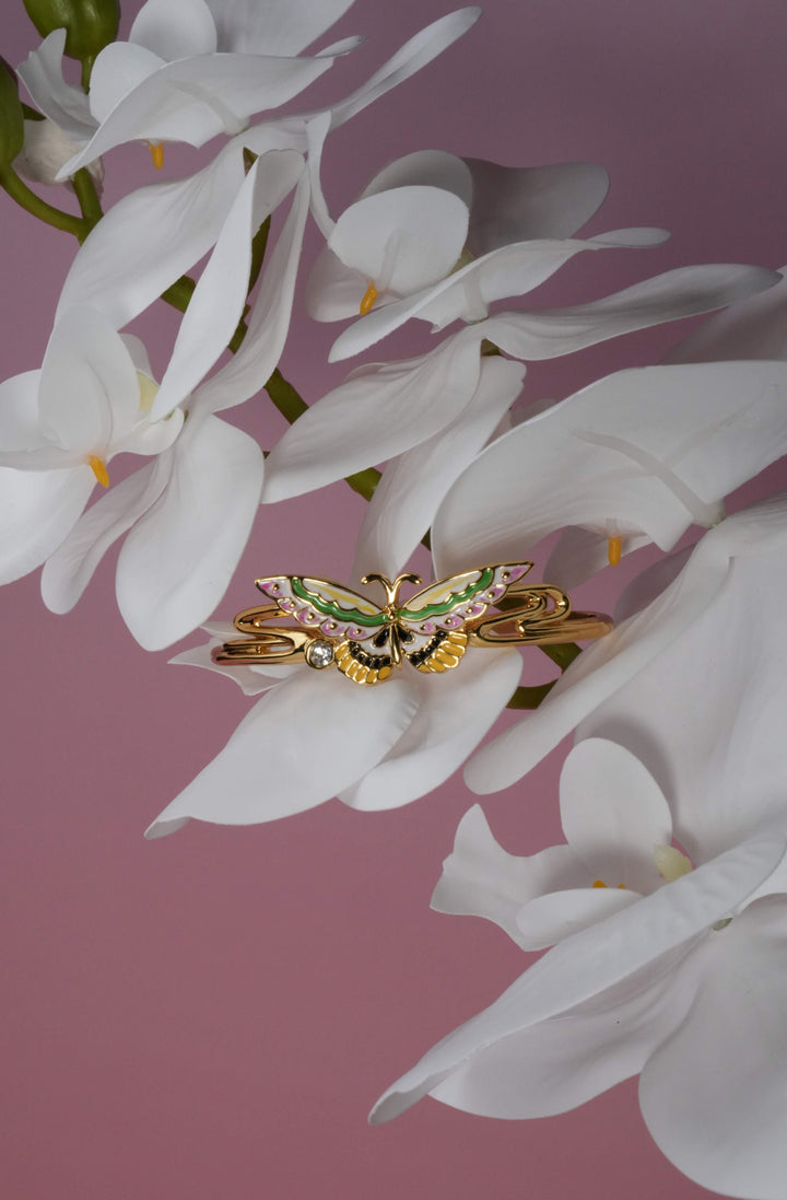 Chō Still · Enamel Butterfly Bangle