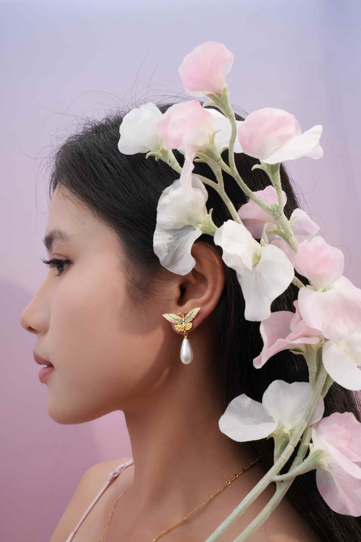 Chō Still ·Pearl Drop Earrings