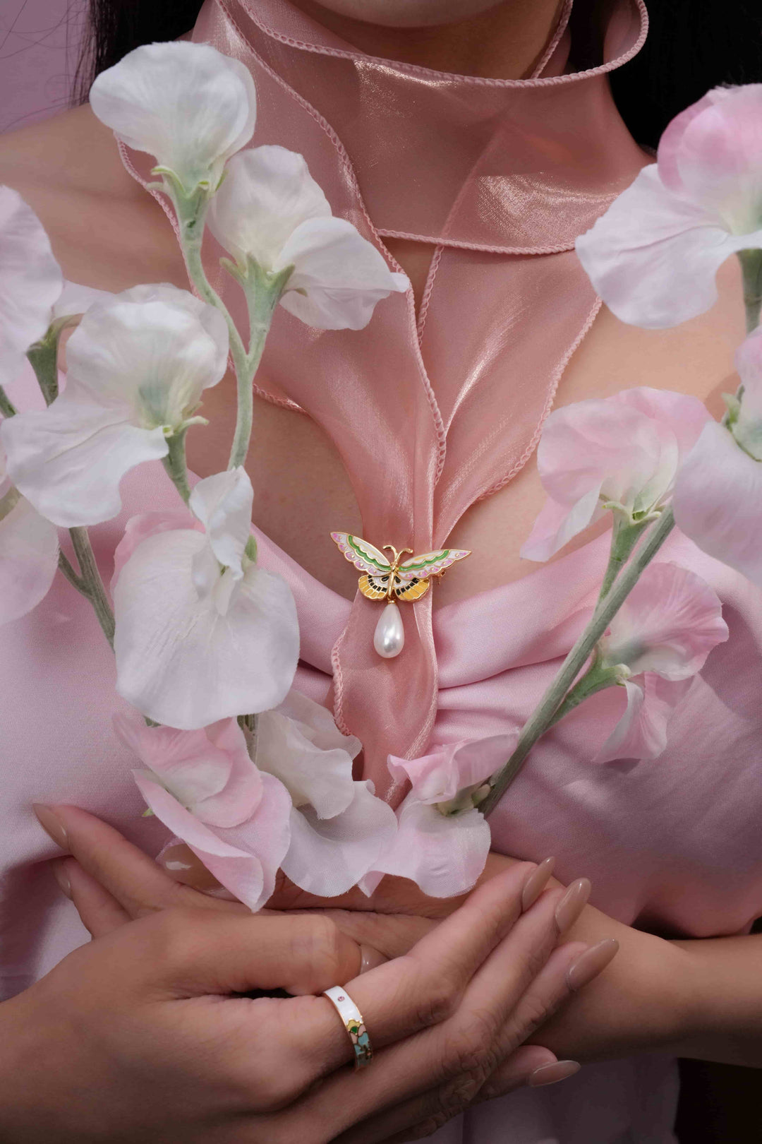 Chō Still · Enamel Butterfly Brooch