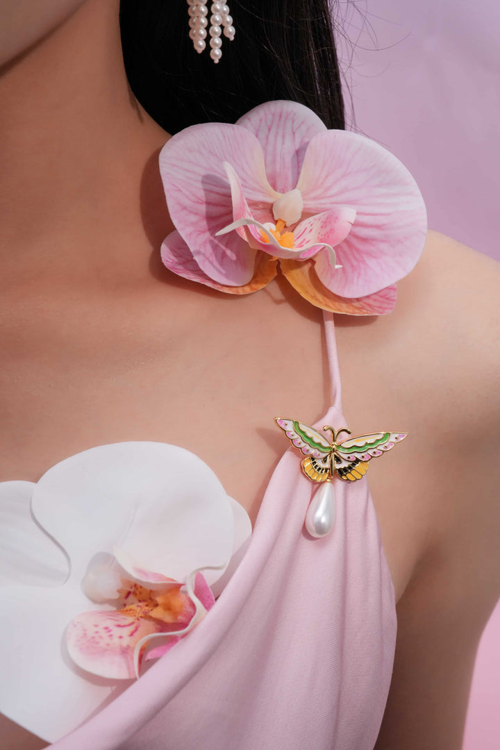 Chō Still · Enamel Butterfly Brooch