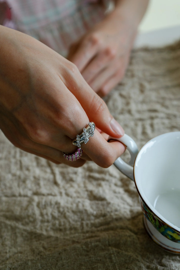 Rosé Swirl Ring in 925 Sterling Silver - BE FRUITFUL