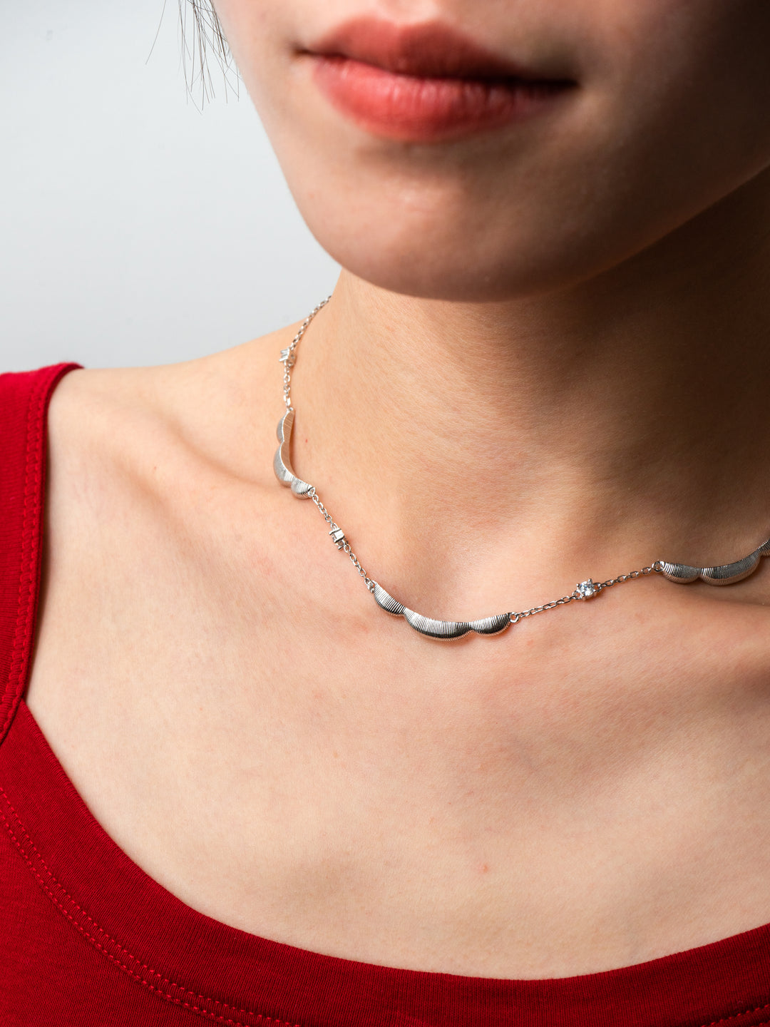 Lunar Arc Necklace in 925 Sterling Silver - BE FRUITFUL