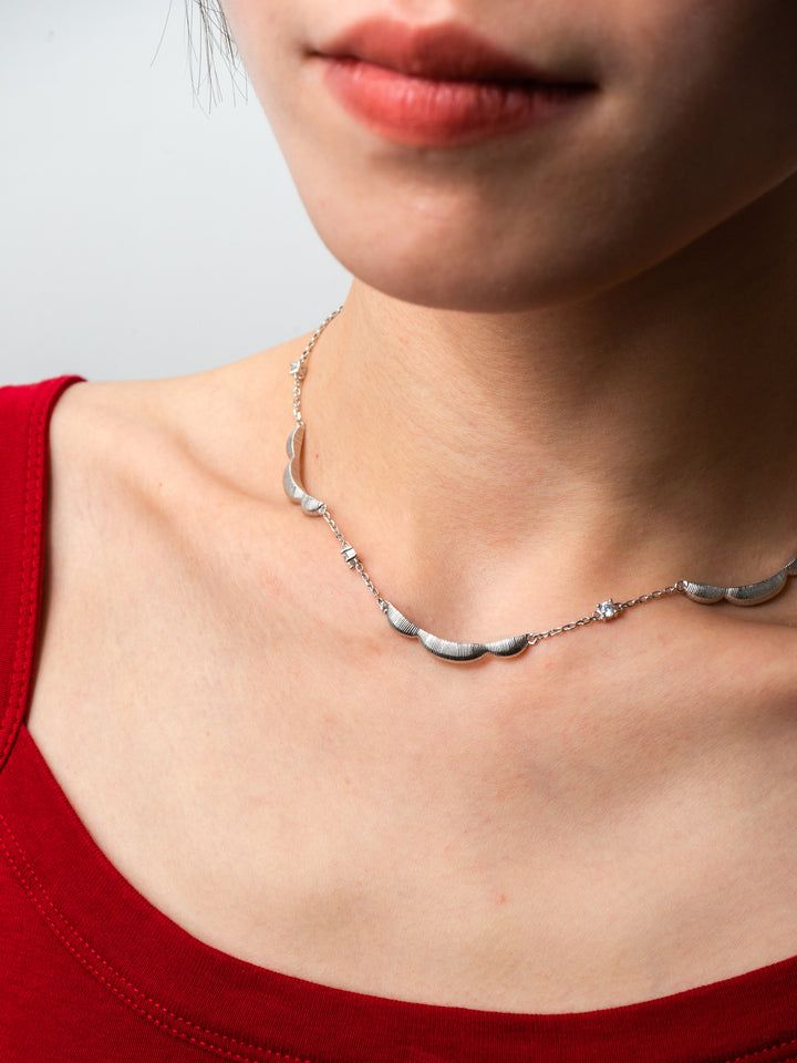Lunar Arc Necklace in 925 Sterling Silver - BE FRUITFUL