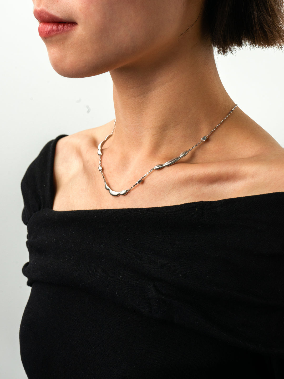 Lunar Arc Necklace in 925 Sterling Silver - BE FRUITFUL
