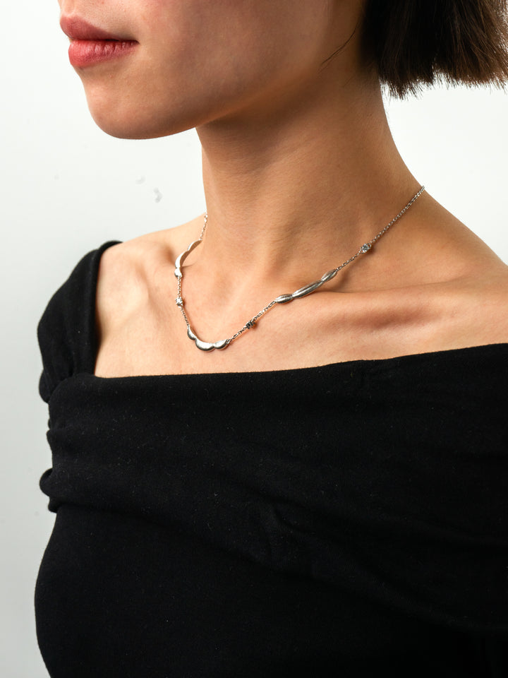Lunar Arc Necklace in 925 Sterling Silver - BE FRUITFUL