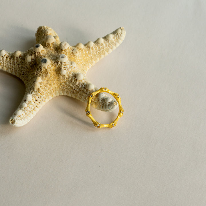 Bamboo whisper Ring in 925 Sterling Silver - BE FRUITFUL