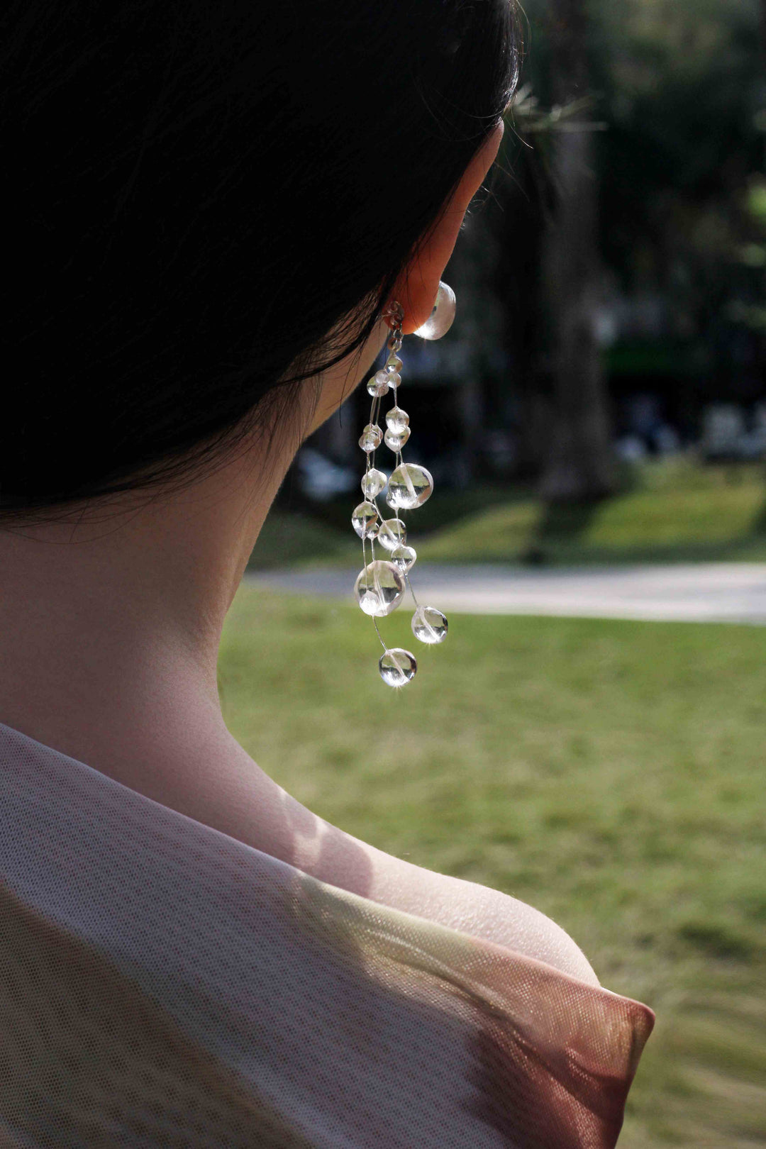 Designer Crystal Resin Waterdrop Tassel Earrings 8 - be fruitful