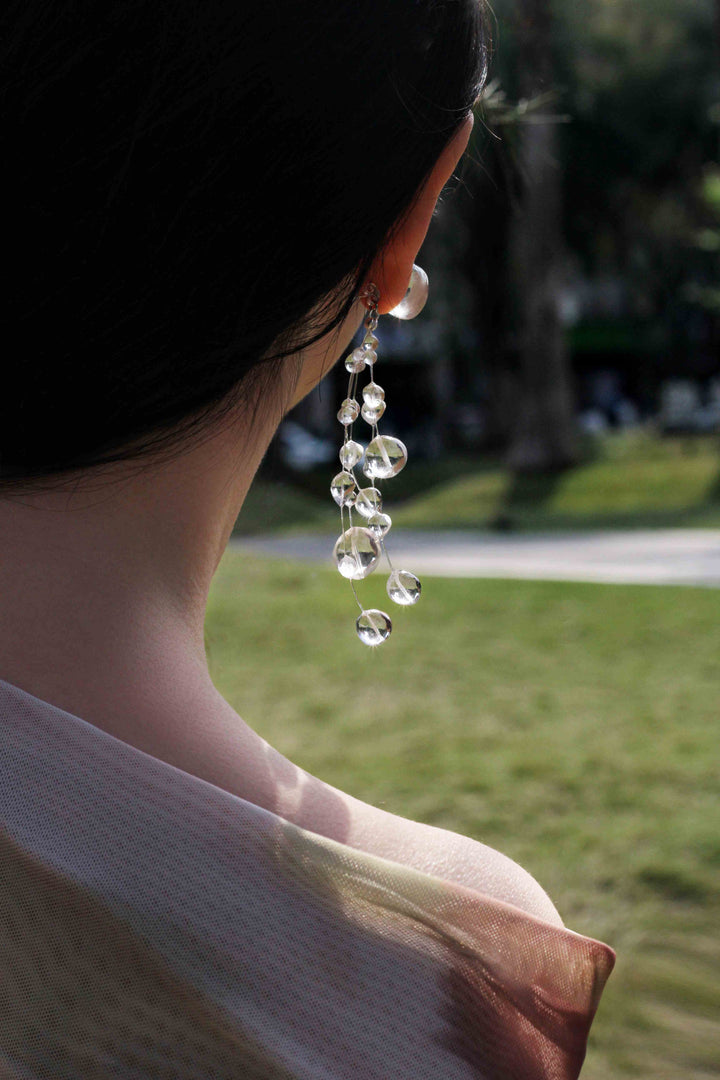 Designer Crystal Resin Waterdrop Tassel Earrings 8 - be fruitful